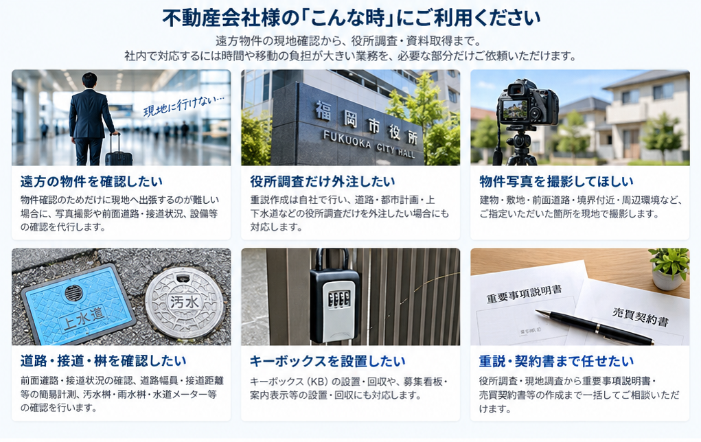 不動産の現地調査・物件確認代行
